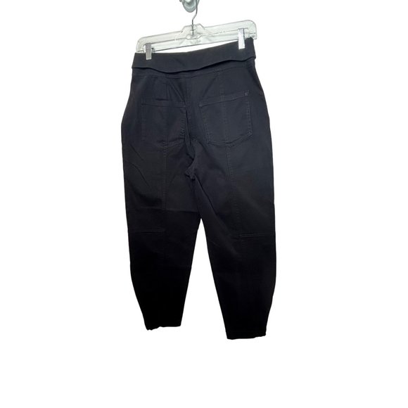 Bar lll Women’s Black Pants M Tie Belt Tapered Button Closure Pockets Stretch - Picture 5 of 16